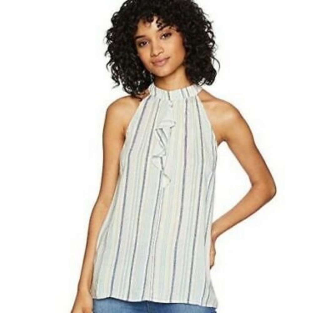 New BCBG Ruffle Halter Top